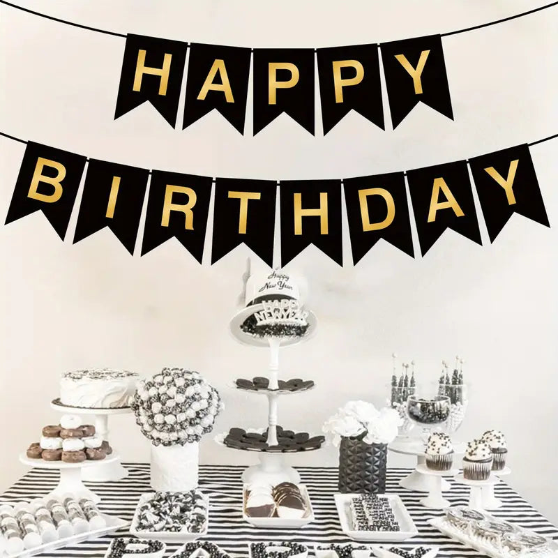 Birthday Banner Negro
