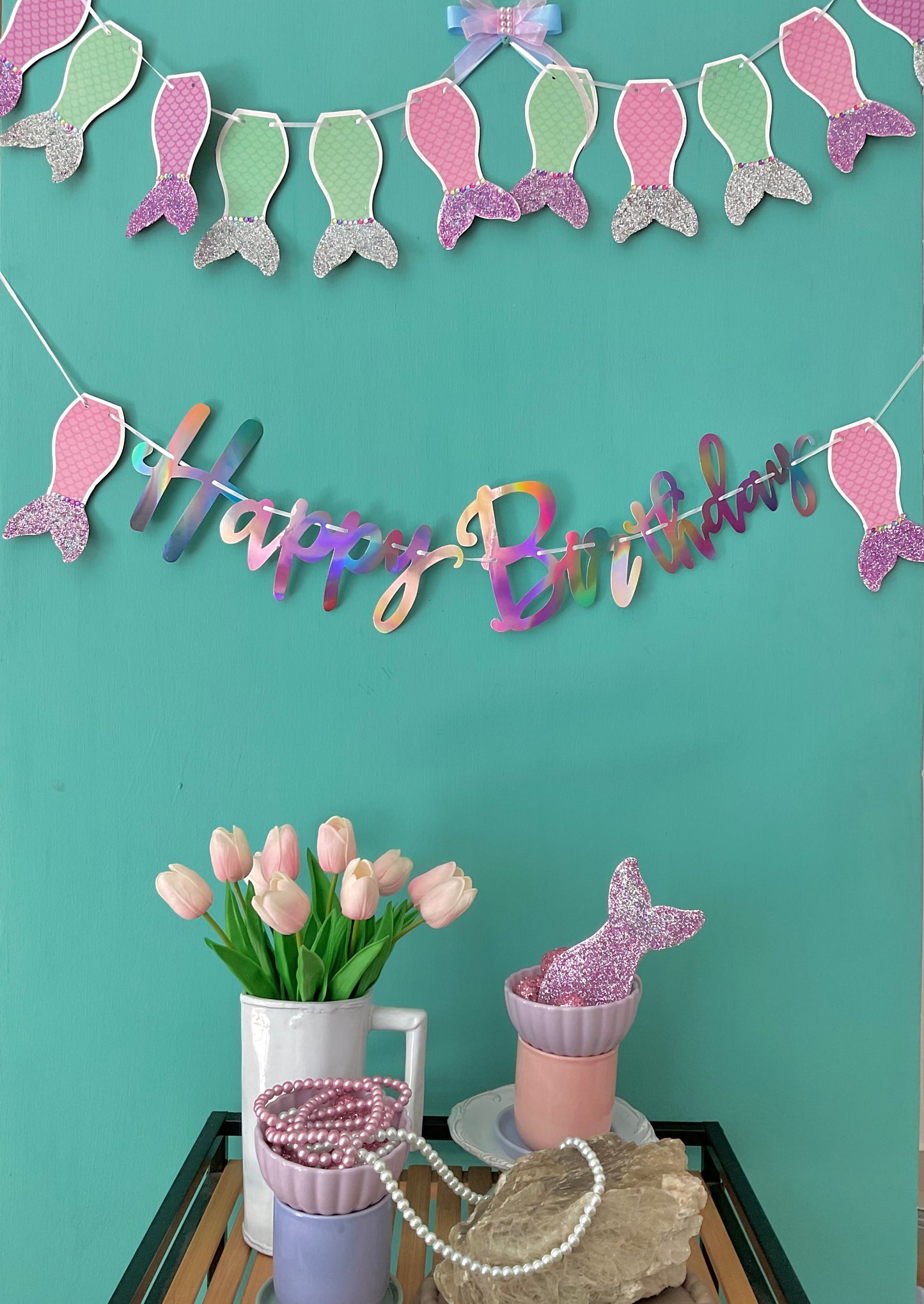 B-DAY Mermaid Banner 2set
