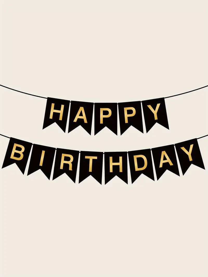 Birthday Banner Negro