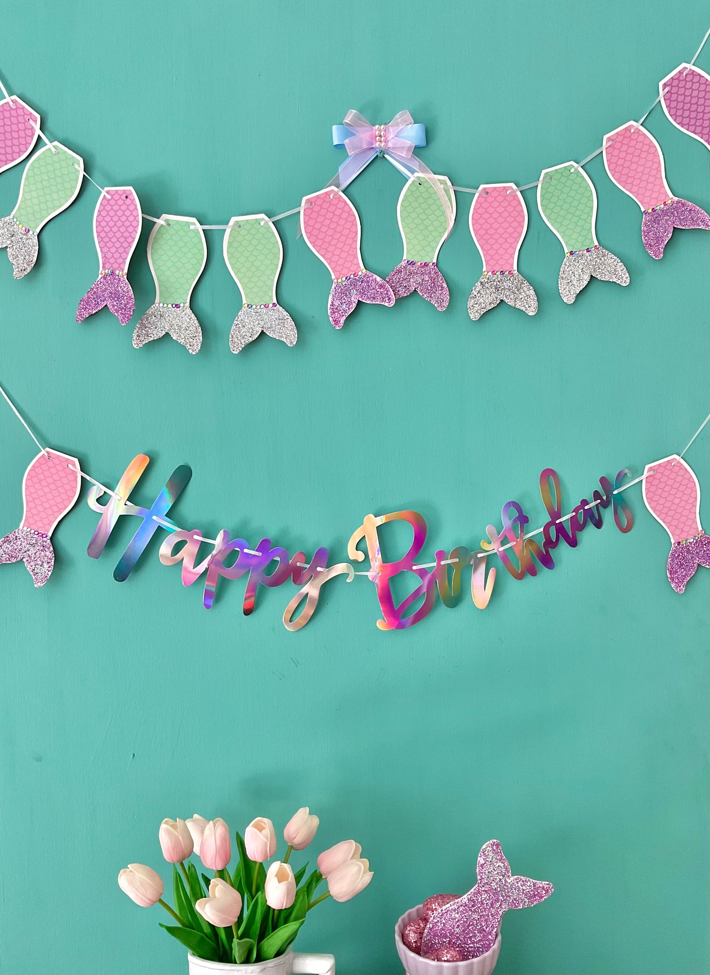 B-DAY Mermaid Banner 2set