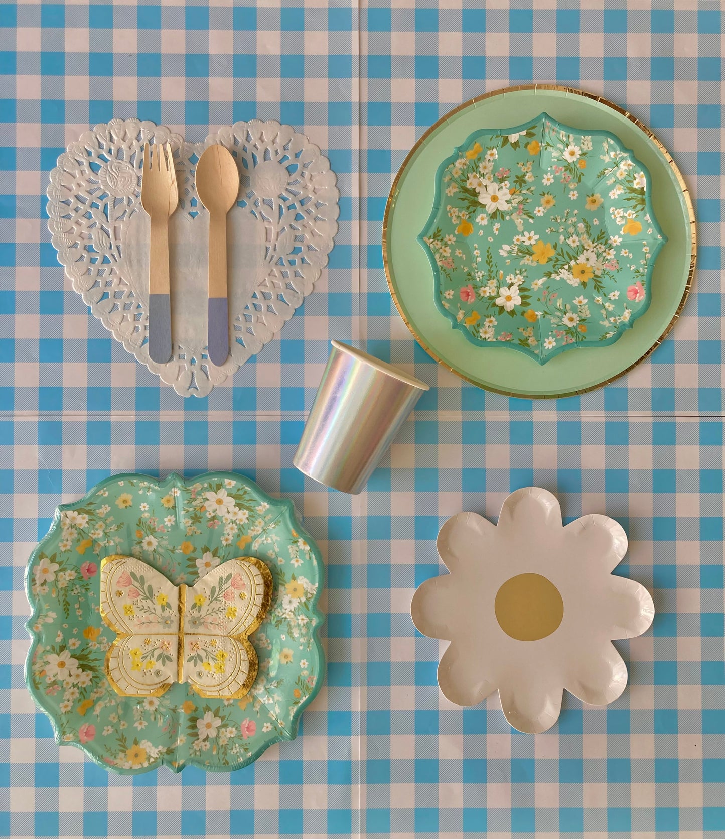KIT DE PRIMAVERA 2 🌼 - Vajilla para 20 personas