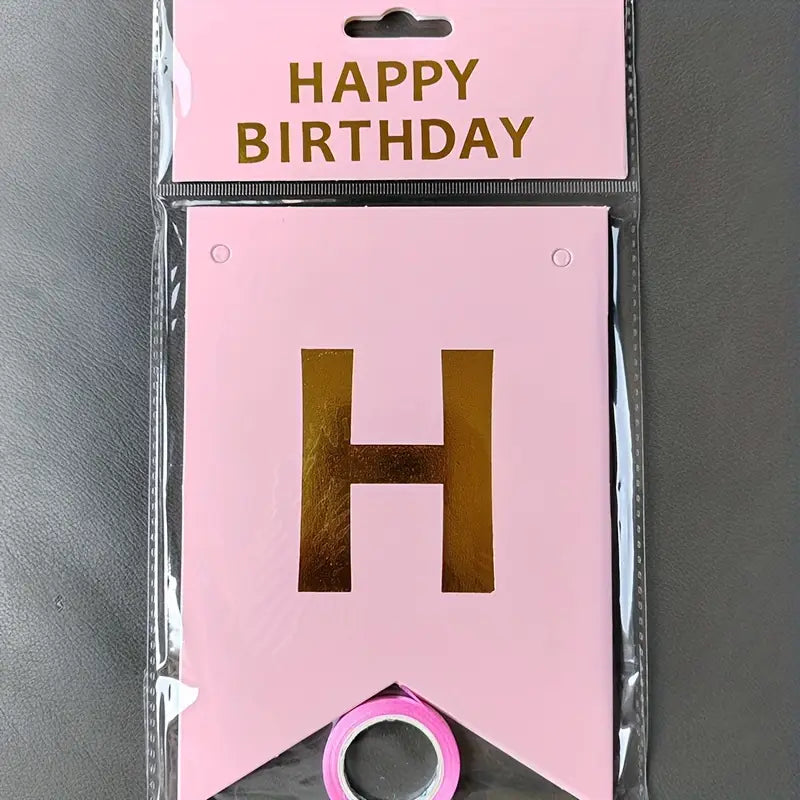 Birthday Banner Rosa